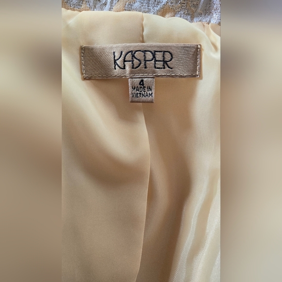 Kasper Yellow & Gold Metallic Skirt Suit - Picture 14 of 14